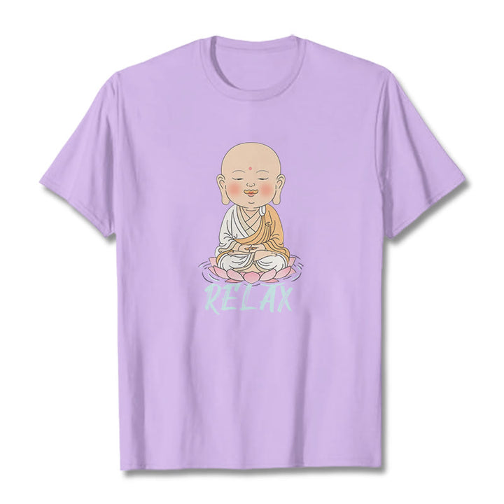 Buddha Stones RELAX Buddha Tee T-shirt - Plum - RELAX - 2XL - image 35