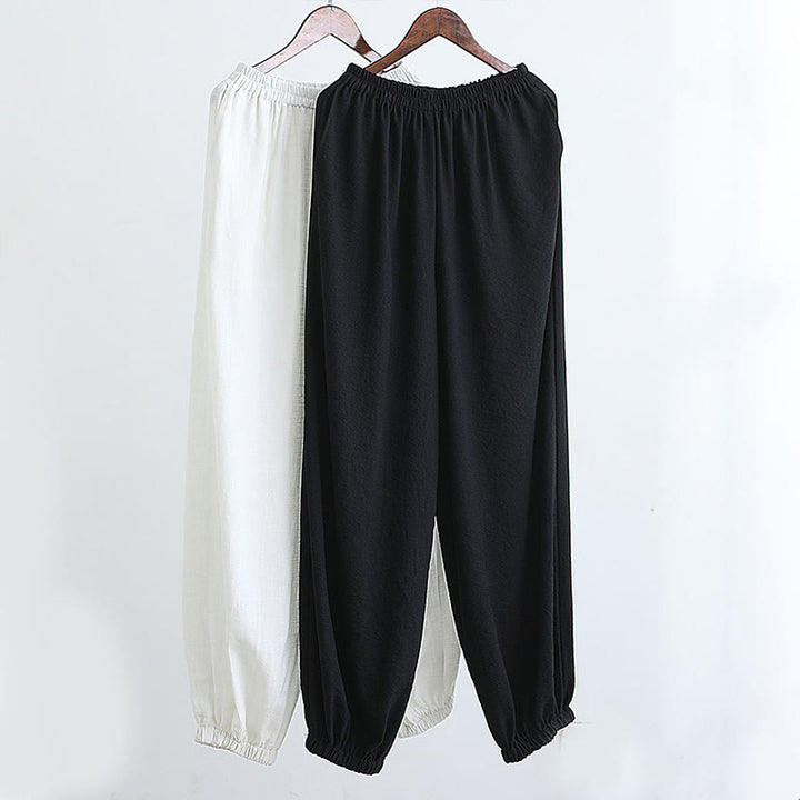 Buddha Stones 2Pcs V-Neck Men's Long Sleeve Shirt Top Pants Meditation Zen Tai Chi Cotton Linen Clothing Set - image 44