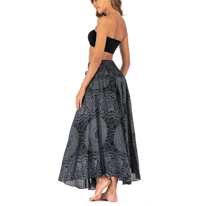 Buddha Stones Two Style Wear Boho Compass Rose Flower Skirt Dress - image 47