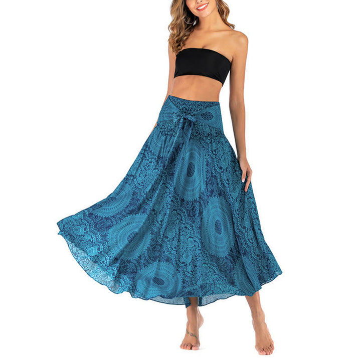 Buddha Stones Two Style Wear Boho Compass Rose Flower Skirt Dress - image 14