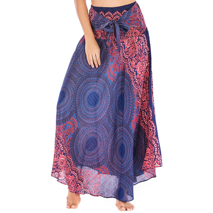 Buddha Stones Two Style Wear Bohemian Compass Rose Flower Lace-up Skirt Dress - MediumPurple - US4-12，UK/AU8-16，EU36-44 (F) - image 10