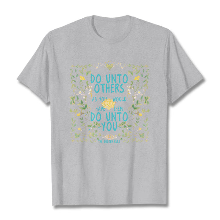 Buddha Stones The Golden Rule Lotus Tee T-shirt - LightGrey - 2XL - image 19