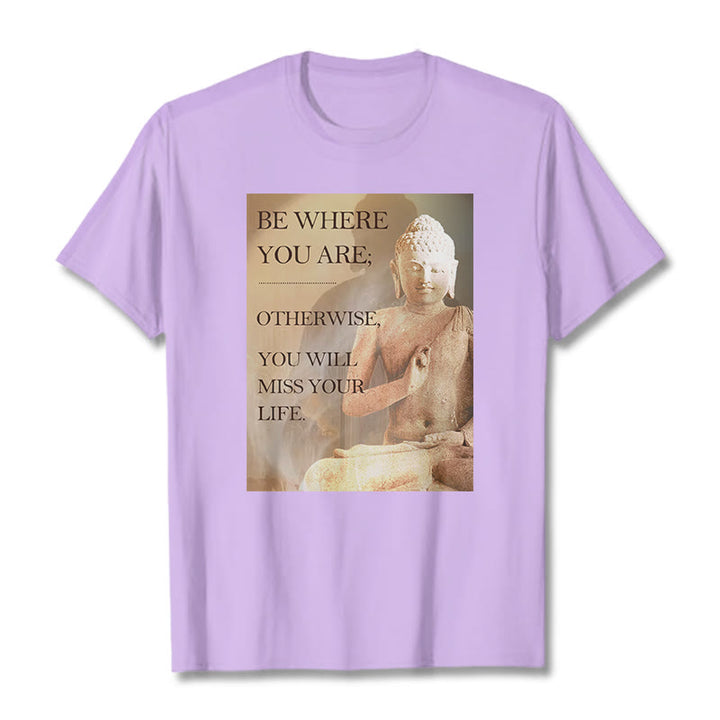 Buddha Stones Be Where You Are Tee T-shirt - Plum - 2XL - image 10