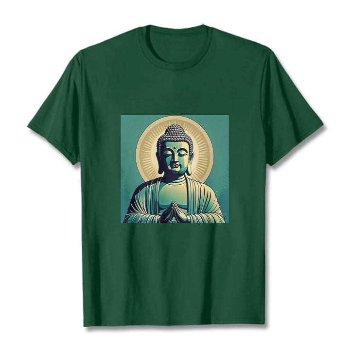 Buddha Stones Aura Green Buddha Tee T-shirt - ForestGreen - 2XL - image 12