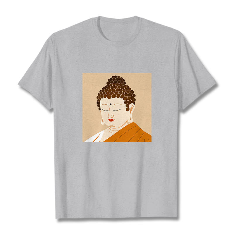 Buddha Stones Close Eyes And Relax Buddha Tee T-shirt - LightGrey - 2XL - image 19