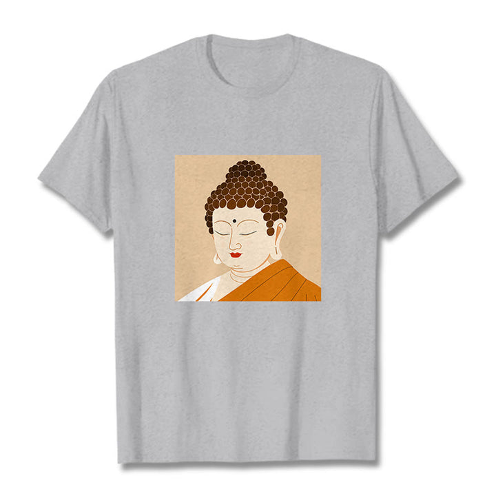 Buddha Stones Close Eyes And Relax Buddha Tee T-shirt - LightGrey - 2XL - image 19
