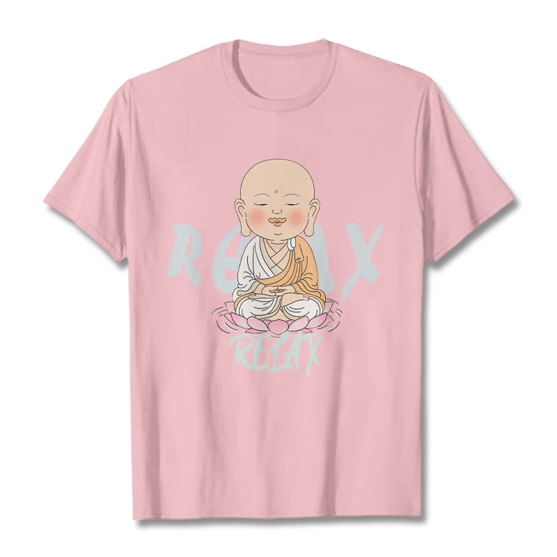 Buddha Stones RELAX Buddha Tee T-shirt - LightPink - RELAX Background - 2XL - image 12