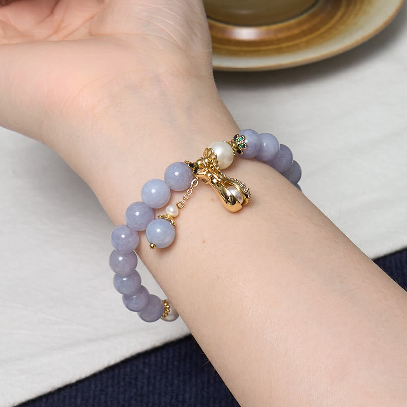 Buddha Stones Inner Peace And Stress Relief Aquamarine Jade Blue Bracelet Bangle Bundle