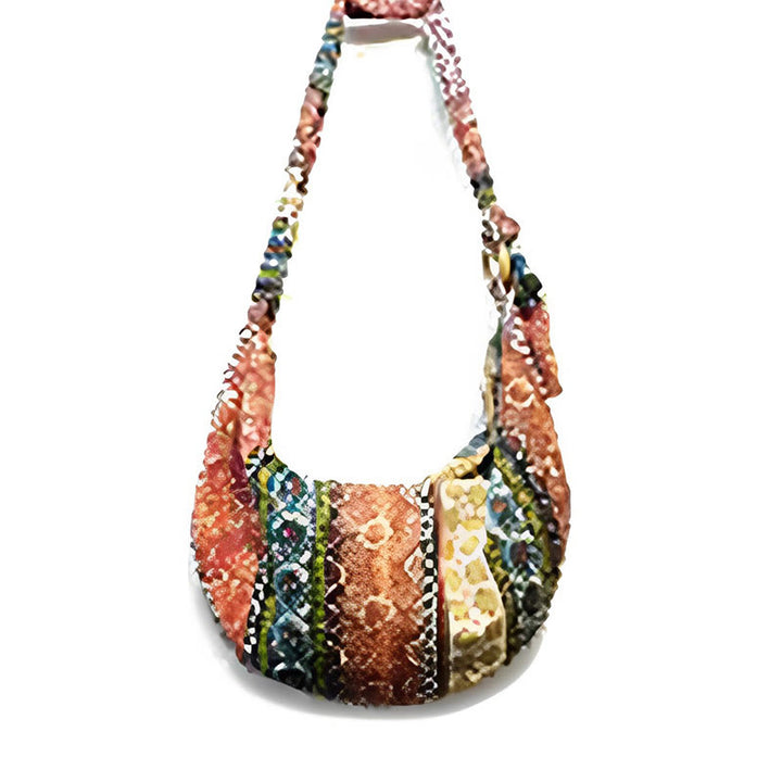 Buddha Stones Cotton Stripes Print Crossbody Bag Shoulder Bag