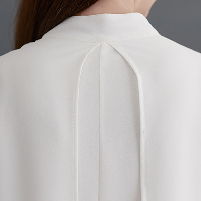 Buddha Stones 2Pcs Frog-Button Long Sleeve Midi Dress Wide Leg Pants Chiffon Zen Women's Set - image 11