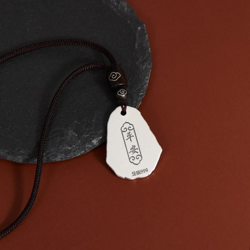 Buddha Stones 999 Sterling Silver Ksitigarbha Buddha Zakiram Goddess Necklace Pendant - image 1