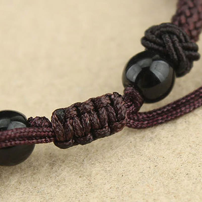 Buddha Stones Tibetan Nine-Eye Dzi Bead Three-eyed Dzi Bead Protection String Necklaces Pendant