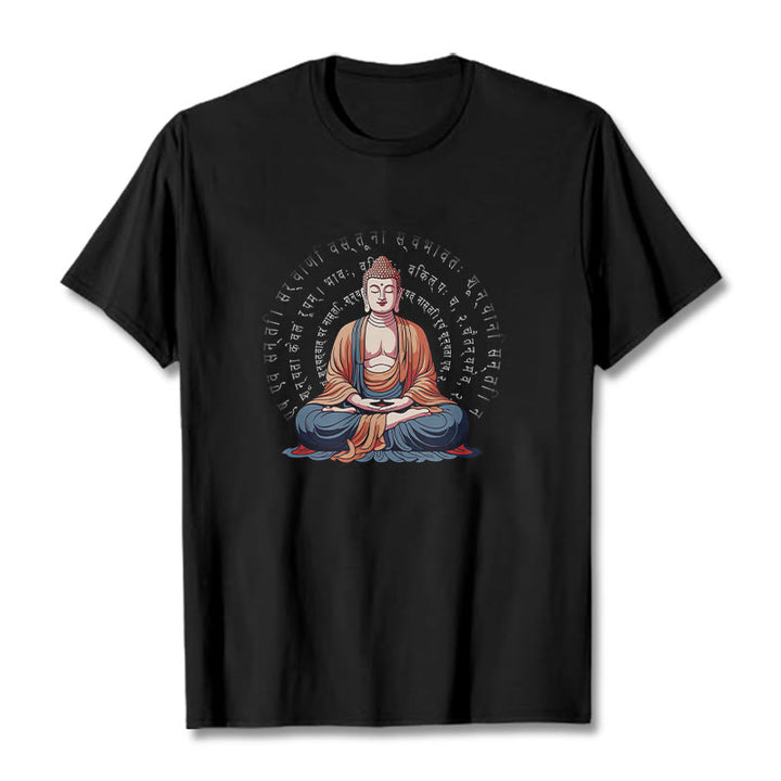 Buddha Stones Sanskrit Heart Sutra Form Is No Other Than Emptiness Tee T-shirt