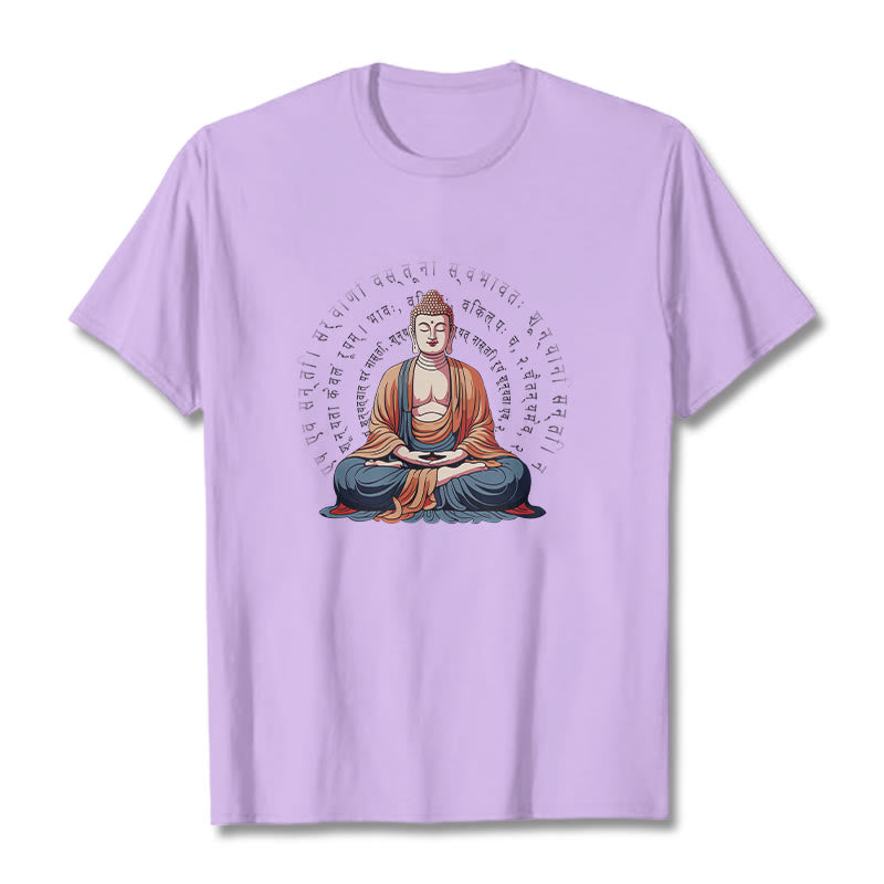 Buddha Stones Sanskrit Heart Sutra Form Is No Other Than Emptiness Tee T-shirt