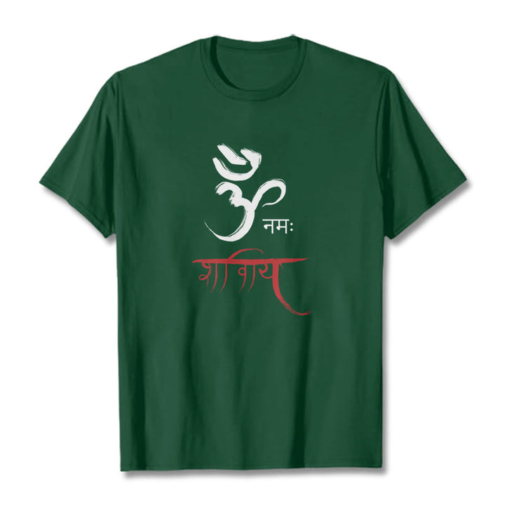 Buddha Stones OM NAMAH SHIVAYA Mantra Sanskrit Tee T-shirt