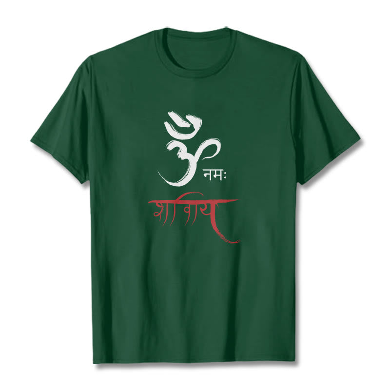 Buddha Stones OM NAMAH SHIVAYA Mantra Sanskrit Tee T-shirt - ForestGreen - 2XL - image 10