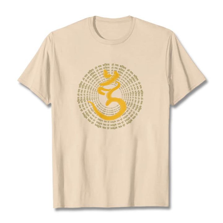 Buddha Stones 108 OM NAMAH SHIVAYA Mantra Sanskrit Tee T-shirt - Bisque - 2XL - image 9