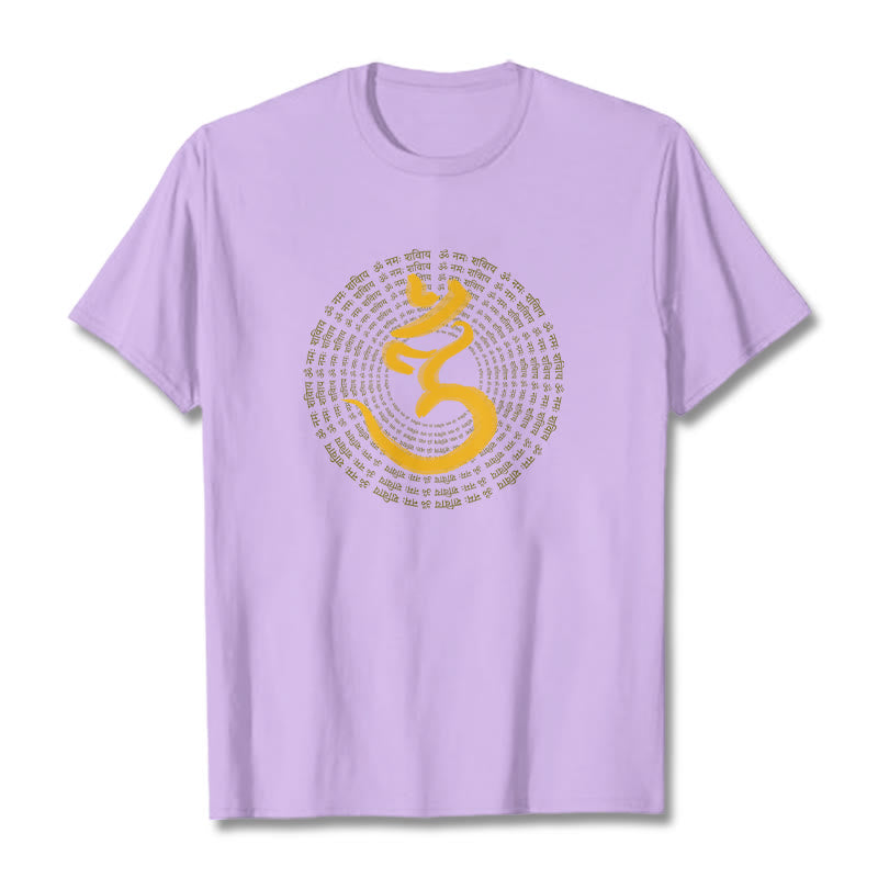 Buddha Stones 108 OM NAMAH SHIVAYA Mantra Sanskrit Tee T-shirt - Plum - 2XL - image 13