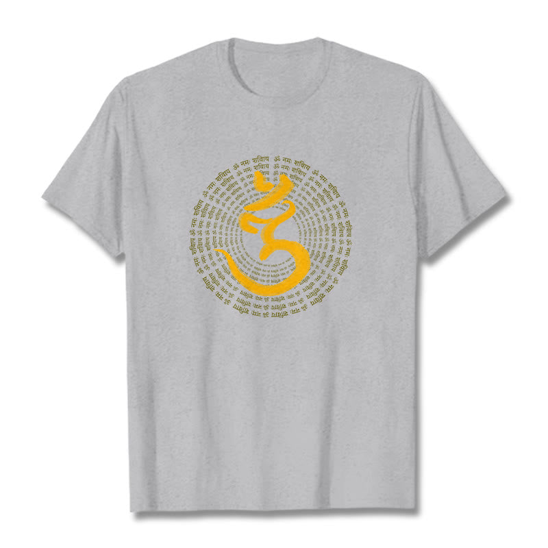 Buddha Stones 108 OM NAMAH SHIVAYA Mantra Sanskrit Tee T-shirt