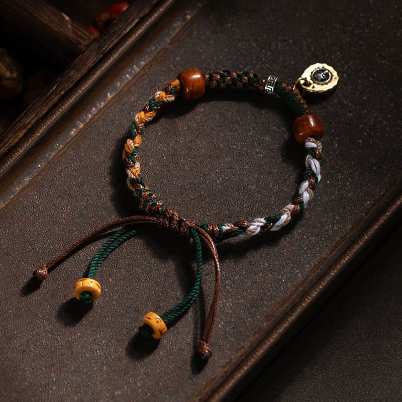 Buddha Stones "Cheers to Harmony and Blessings" Tibetan Rope Bracelet Includes Gift Message Card - image 5