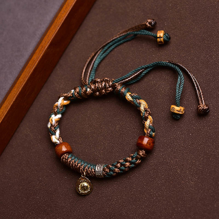 Buddha Stones "Cheers to Harmony and Blessings" Tibetan Rope Bracelet Includes Gift Message Card - image 17