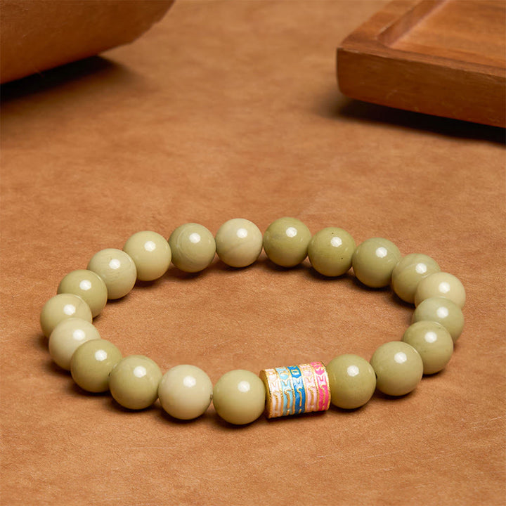 Buddha Stones Natural Alashan Agate Encourage Bracelet