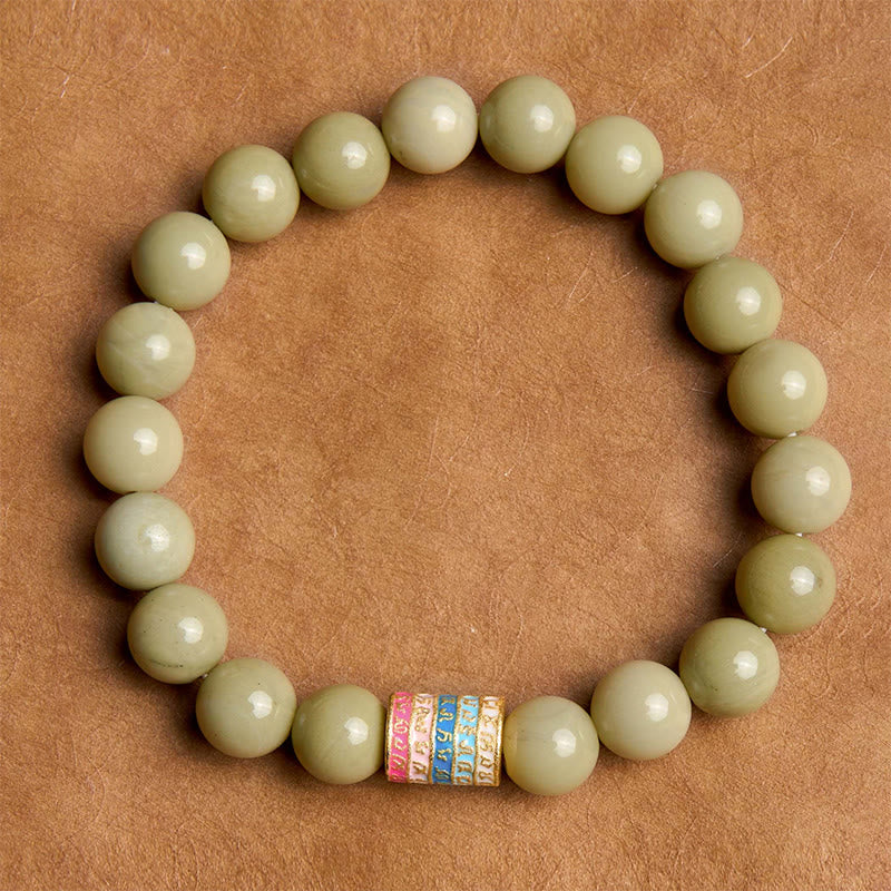 Buddha Stones Natural Alashan Agate Encourage Bracelet