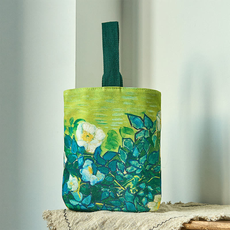 Buddha Stones Roses Canvas Handbag - image 2