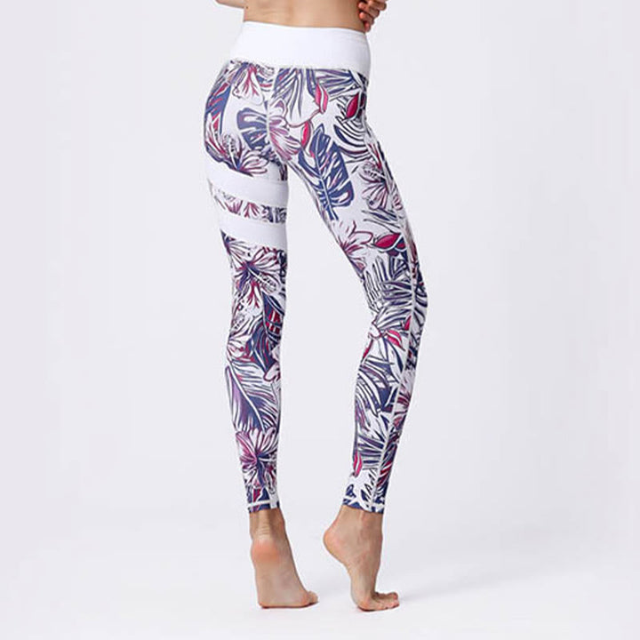 Buddha Stones Flower Petal Leaves Print Sports Exercise Fitness High Waist Leggings Women's Yoga Pants - image 48
