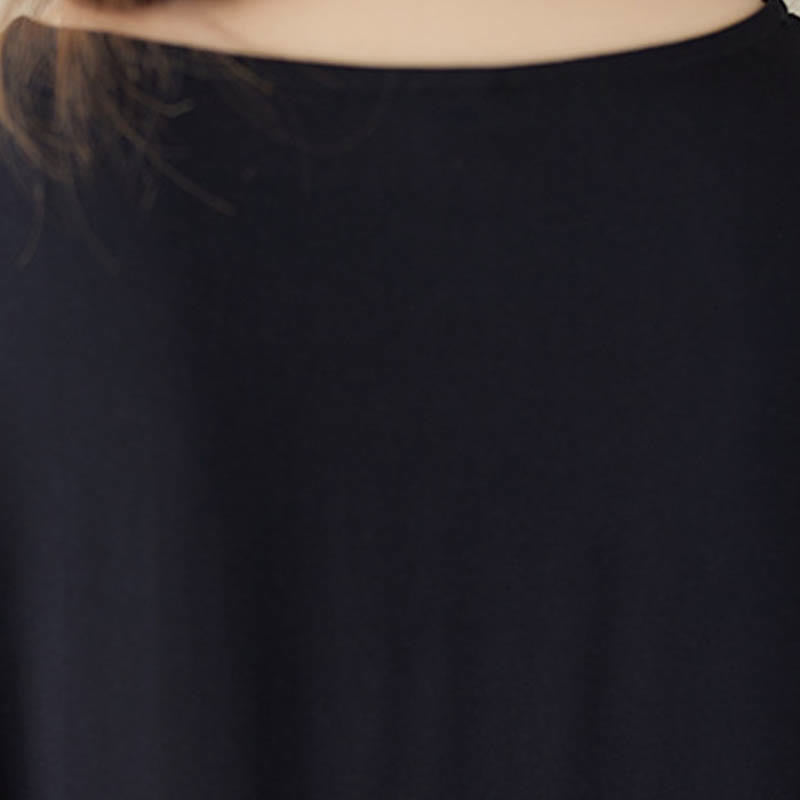 Buddha Stones Black Blue Stripes Short Sleeve Midi Dress With Pockets - image 7