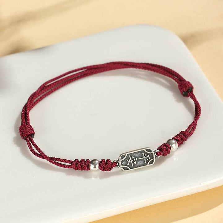 Buddha Stones Handmade 925 Sterling Silver Peace And Joy Safe Well Protection Braided Bracelet - image 5