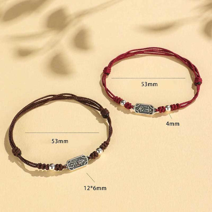 Buddha Stones Handmade 925 Sterling Silver Peace And Joy Safe Well Protection Braided Bracelet - image 21