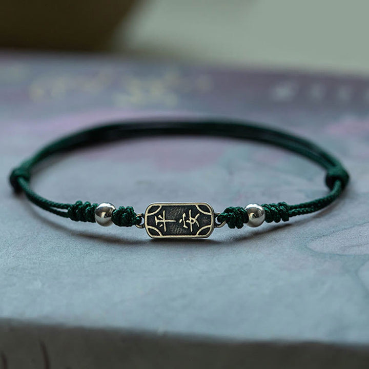 Buddha Stones Handmade 925 Sterling Silver Peace And Joy Safe Well Protection Braided Bracelet - image 23