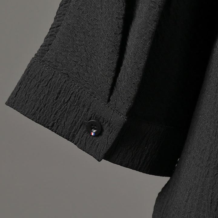 Buddha Stones Casual V-Neck Three Quarter Sleeve Men's Shirt - image 10