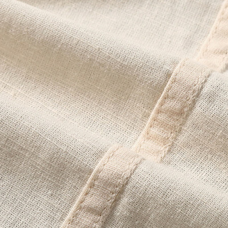 Buddha Stones Summer Men's Short Sleeve Button Down Cotton Linen Shirt - image 12