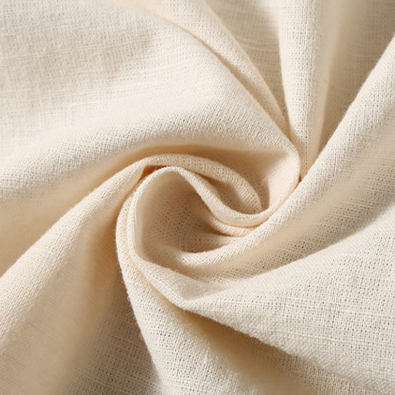 Buddha Stones Summer Men's Short Sleeve Button Down Cotton Linen Shirt - image 14