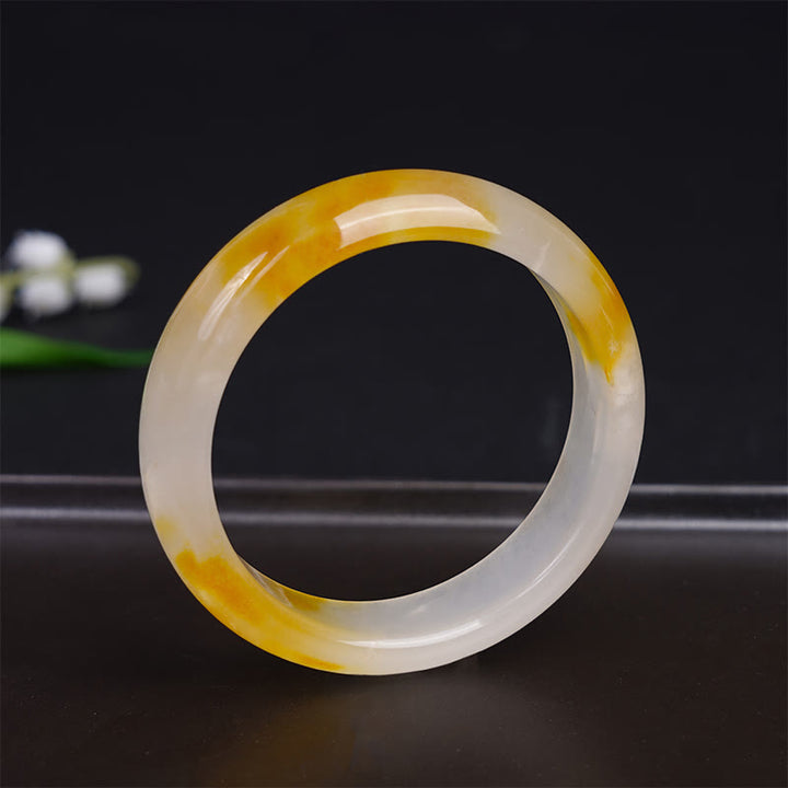 Buddha Stones Yellow Chalcedony Harmony Positivity Bracelet Bangle - image 3