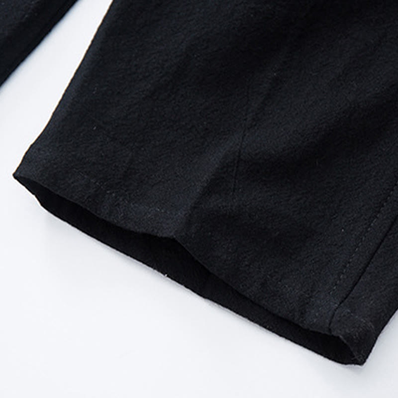 Buddha Stones Men's Solid Color Cotton Linen Casual Drawstring Pants With Pockets - image 5