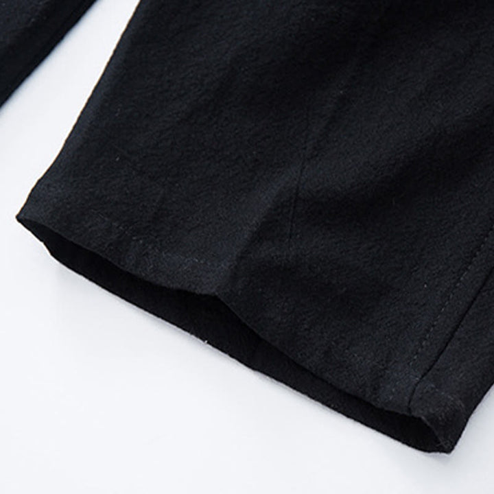 Buddha Stones Men's Solid Color Cotton Linen Casual Drawstring Pants With Pockets - image 5