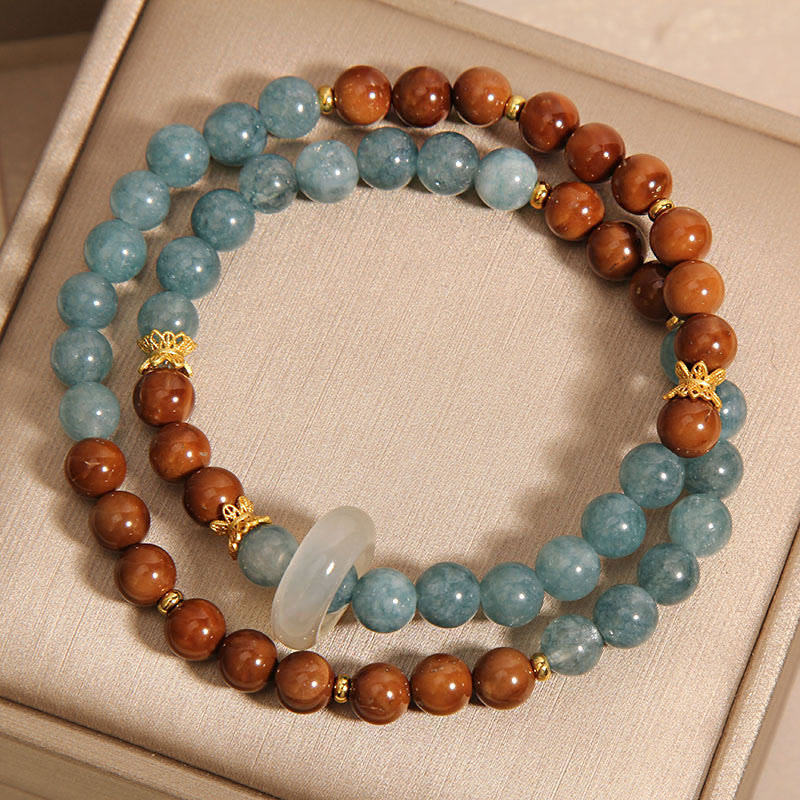 Buddha Stones Kuka Seed Jade Wealth Luck Bracelet