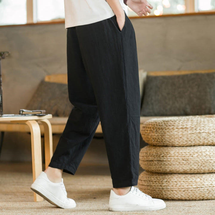 Buddha Stones Summer Men's Cotton Pants With Pockets - image 11