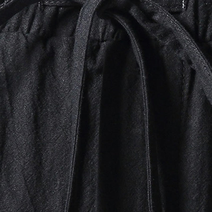 Buddha Stones Solid Color Cotton Linen Casual Men's Harem Pants With Pockets - image 3