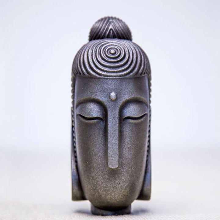 Buddha Stones Closed Eyes Meditating Buddha Iron Powder Rust Cast Resin Statue Home Decoration - Polished Version 15*6*5.1cm - image 13