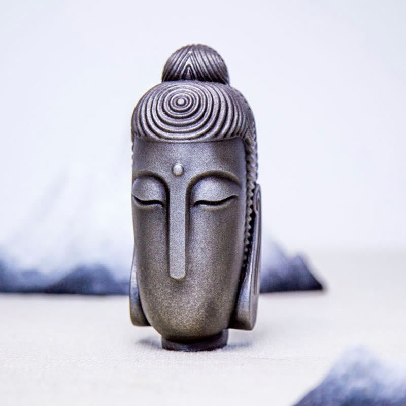 Buddha Stones Closed Eyes Meditating Buddha Iron Powder Rust Cast Resin Statue Home Decoration