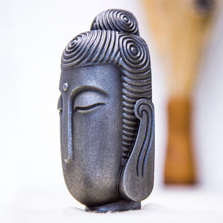 Buddha Stones Closed Eyes Meditating Buddha Iron Powder Rust Cast Resin Statue Home Decoration - image 23