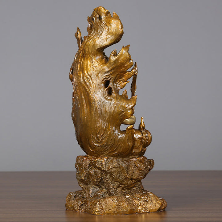 Buddha Stones Acalanatha Buddha Figurine Serenity Copper Statue Home Offering Decoration - image 3