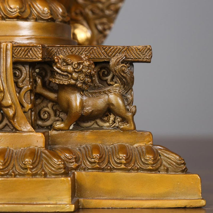 Buddha Stones Handmade Thousand-armed Avalokitesvara Kwan Yin Wealth Brass Copper Statue Decoration - image 8