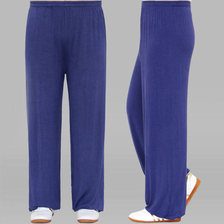 Buddha Stones Summer Elastic Waist Tai Chi Qigong Practice Modal Unisex Pants - CornflowerBlue - 3XL-FIT FOR US/UK/AU/EU-2XL - image 26