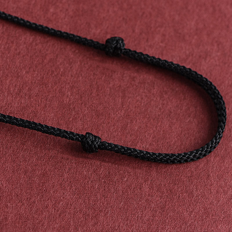 Buddha Stones 999 Sterling Silver Six True Word Heart Sutra String Necklace Pendant - image 23