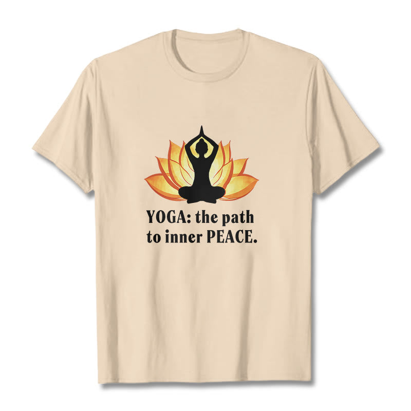 Buddha Stones Yoga The Path To Inner Peace Lotus Tee T-shirt